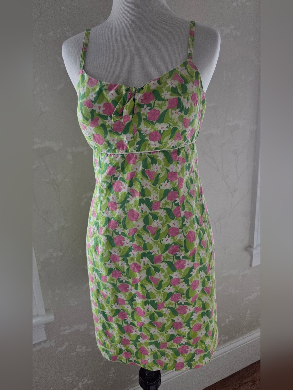 Lilly Pulitzer Floral Pistachio Fine Vines Summer Dress